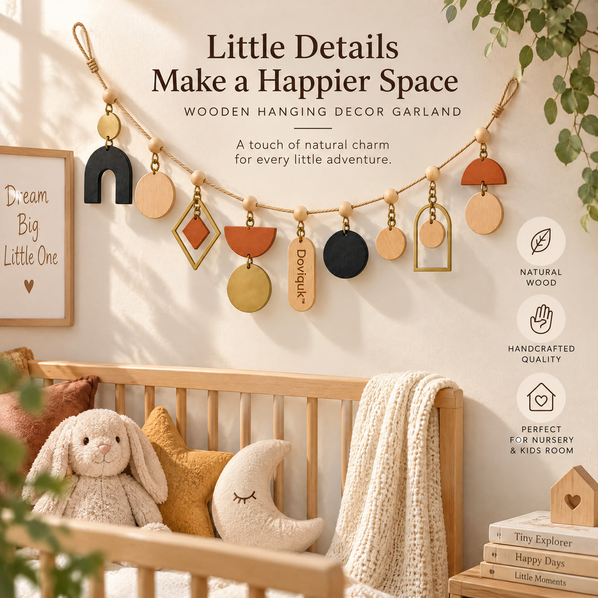 Doviquk™ Modern Boho Geometric Shapes Wall Hanging Garland home setting
