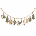 Doviquk™ Woodland Birds, Trees & Tiny Houses Wooden Garland - main product