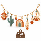 Doviquk™ Desert Sun, Cactus & Rainbow Boho Wooden Garland - weight