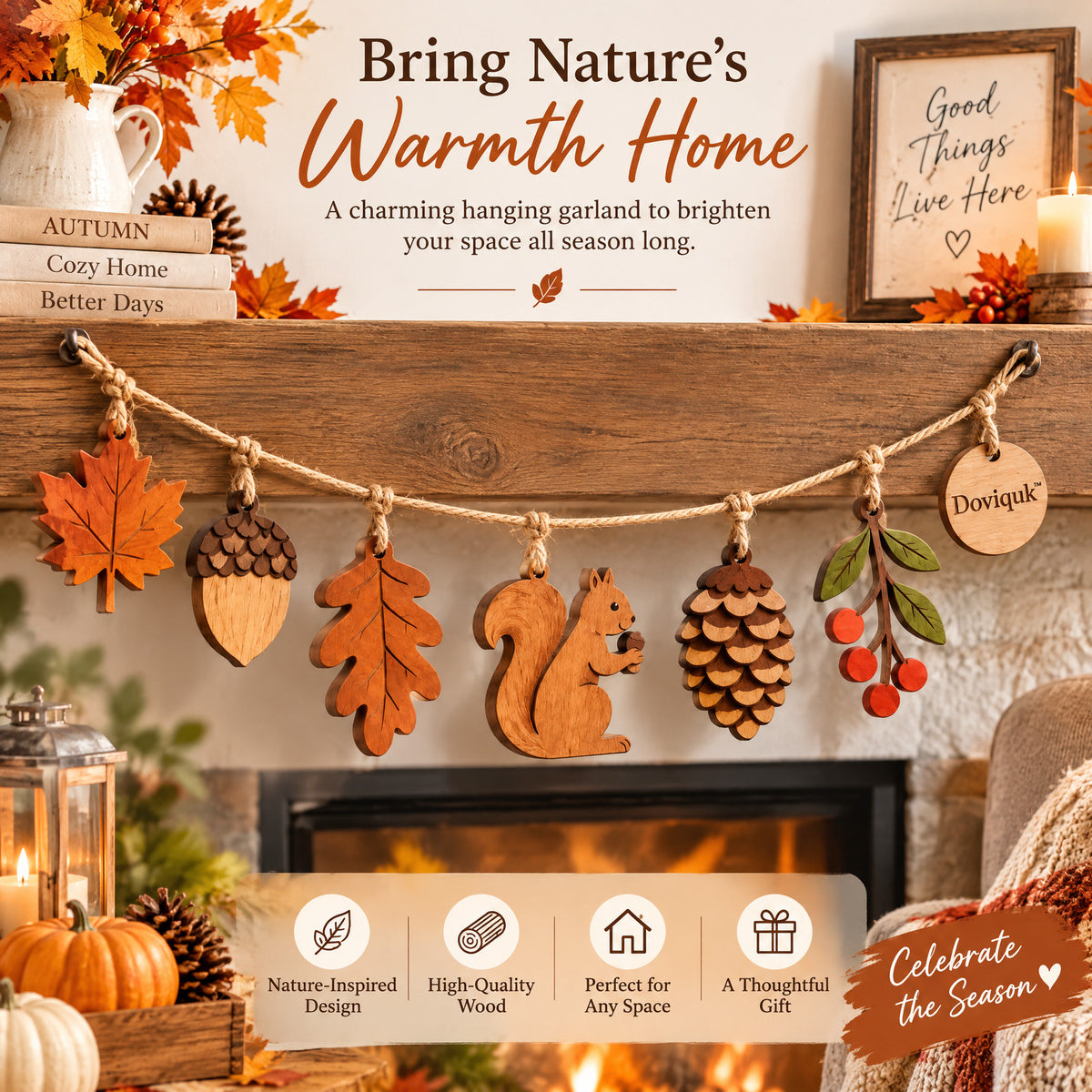 Styled autumn home setting