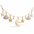 Doviquk™ Dreamy Moon, Stars & Clouds Felt Hanging Garland - Product