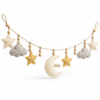 Doviquk™ Dreamy Moon, Stars & Clouds Felt Hanging Garland - Product
