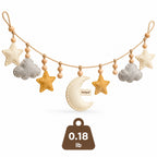 Doviquk™ Dreamy Moon, Stars & Clouds Felt Hanging Garland - Weight