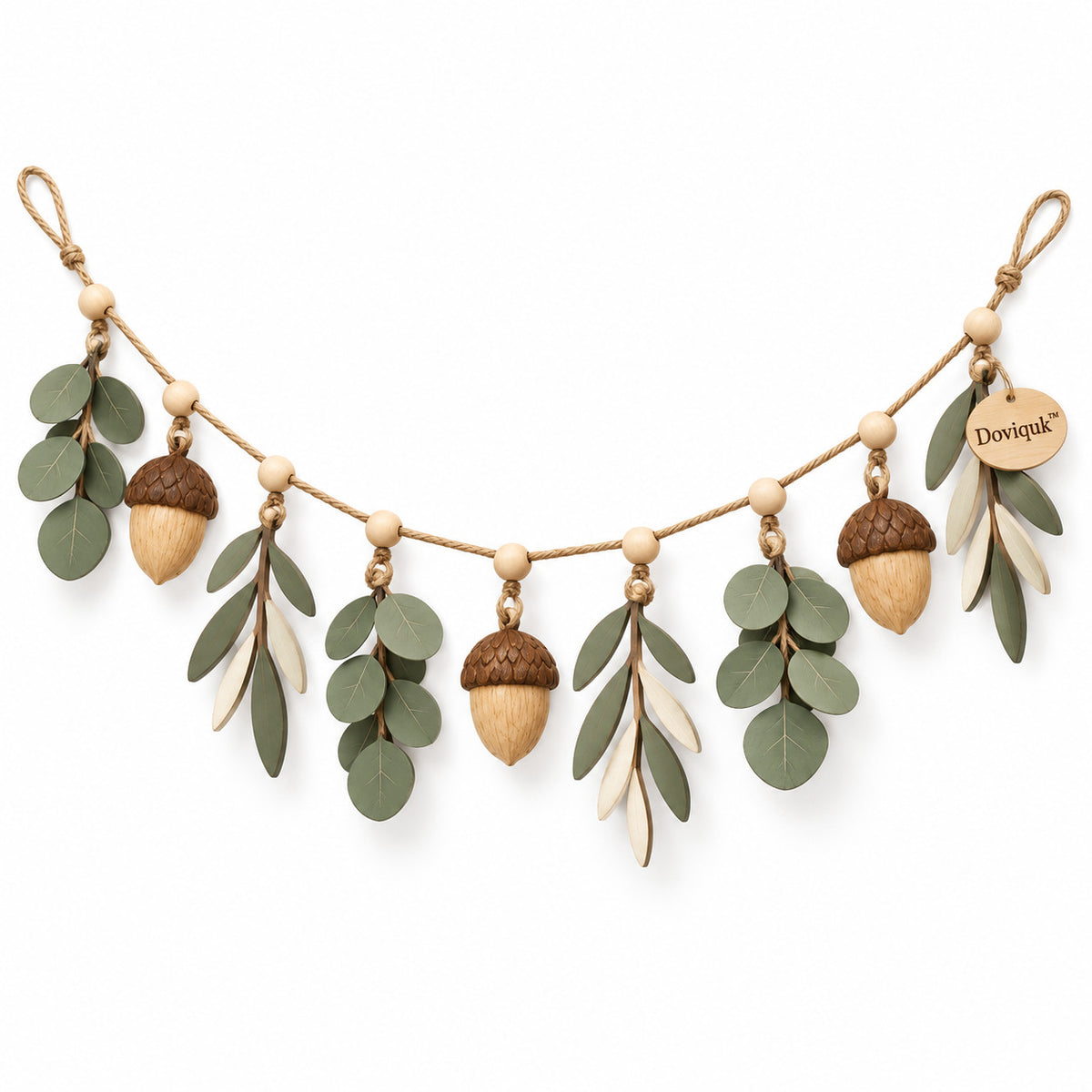 Doviquk™ Eucalyptus Leaves & Acorns Botanical Hanging Garland - Product