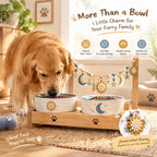 Doviquk™ Sun, Moon & Stars Wooden Garland — Blue & Golden Yellow — lifestyle
