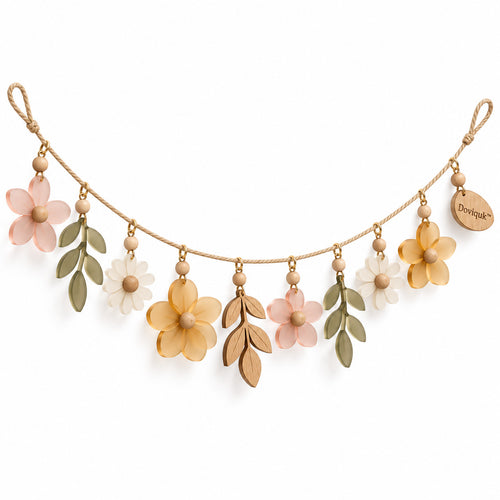 Doviquk™ Blush & Honey Blossom Floral Hanging Garland: front